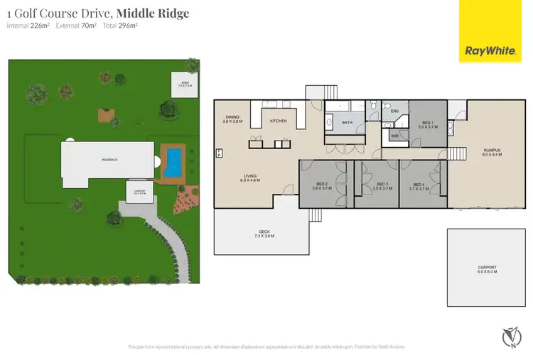 Floorplan of Homely house listing, 1 Golf Course Drive, Middle Ridge QLD 4350
