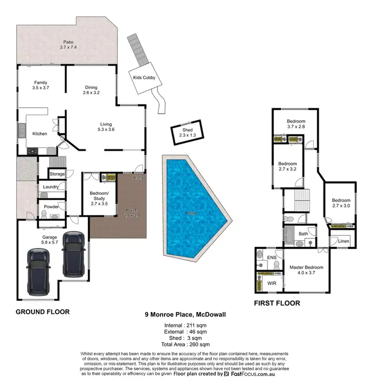 Floorplan of Homely house listing, 9 Monroe Place, Mcdowall QLD 4053