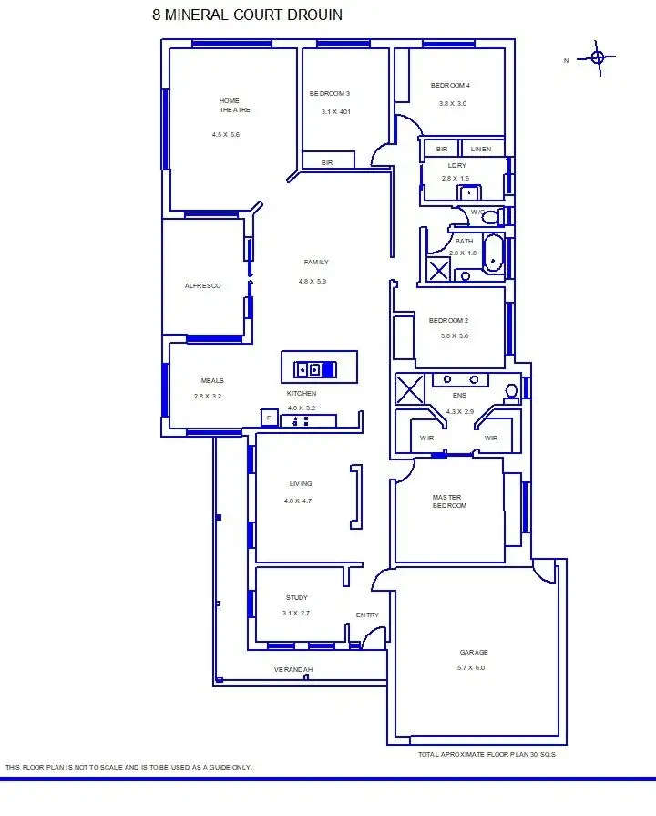 Floorplan of Homely house listing, 8 Mineral Court, Drouin VIC 3818