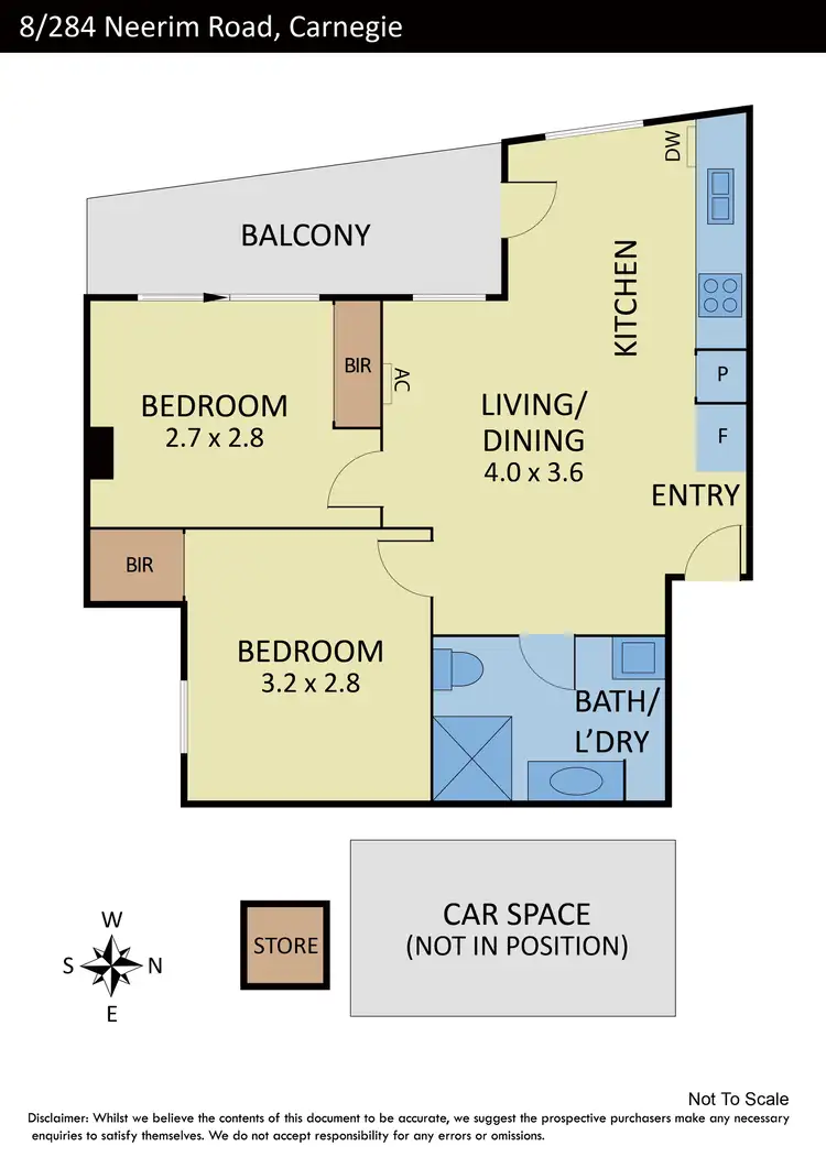 Floorplan of Homely apartment listing, 8/284 Neerim Road, Carnegie VIC 3163