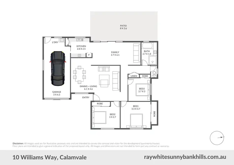 Floorplan of Homely house listing, 10 Williams Way, Calamvale QLD 4116