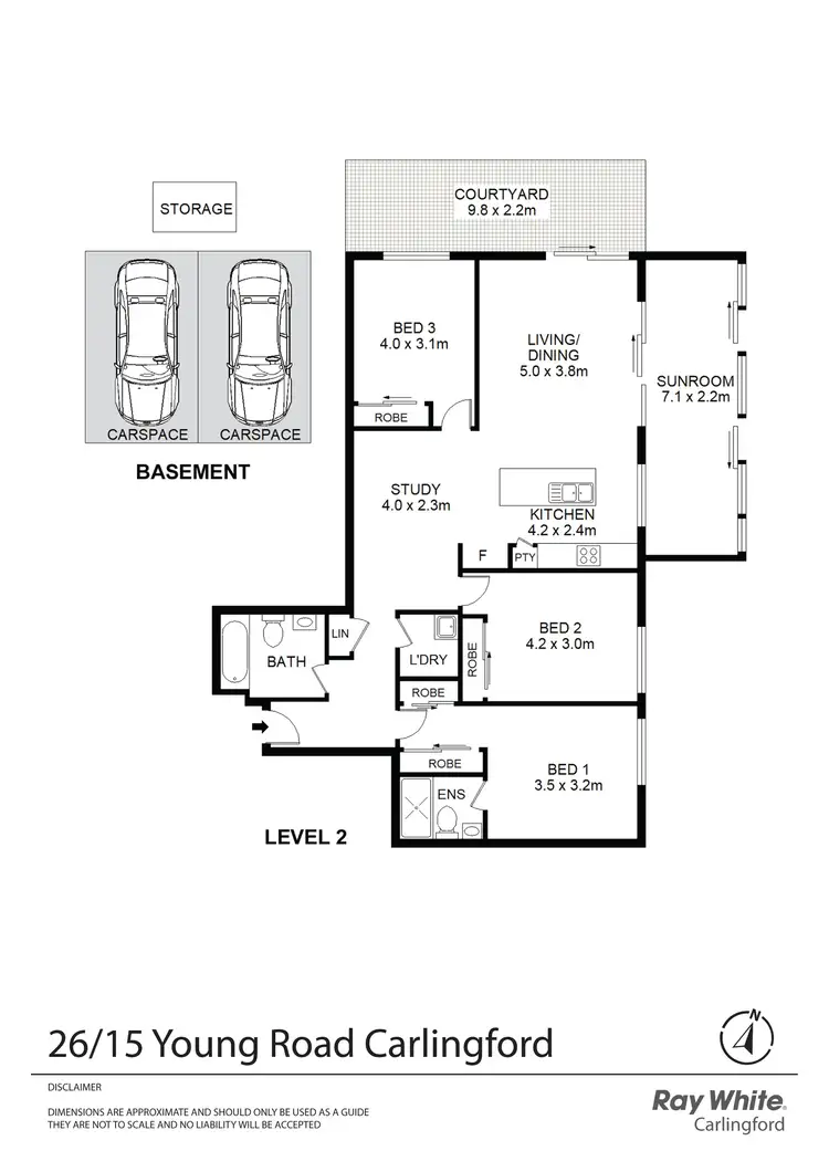 Floorplan of Homely apartment listing, 26/15 Young Road, Carlingford NSW 2118