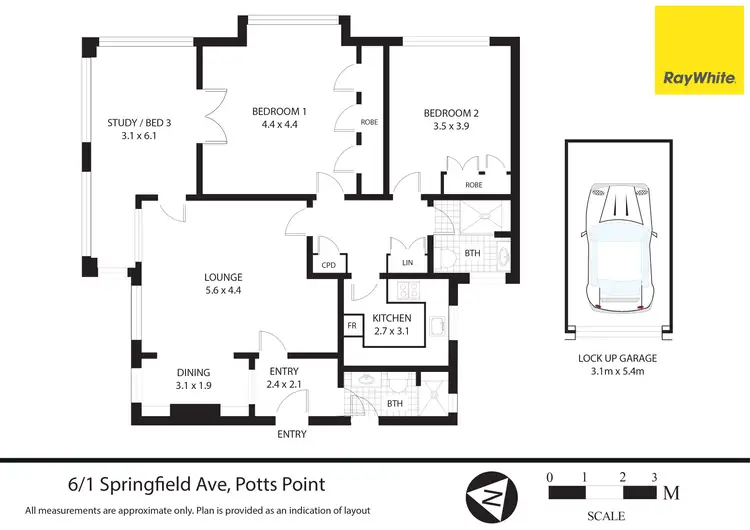 Floorplan of Homely apartment listing, 6/1 Springfield Avenue, Potts Point NSW 2011
