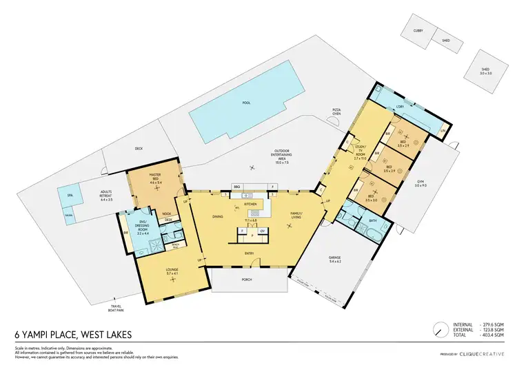 Floorplan of Homely house listing, 6 Yampi Place, West Lakes SA 5021