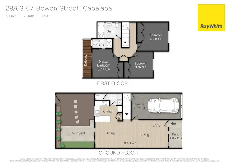 Floorplan of Homely townhouse listing, 28/63 Bowen Street, Capalaba QLD 4157