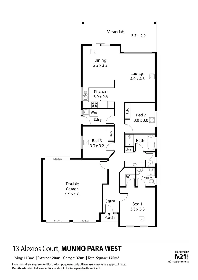 Floorplan of Homely house listing, 13 Alexios Court, Munno Para West SA 5115