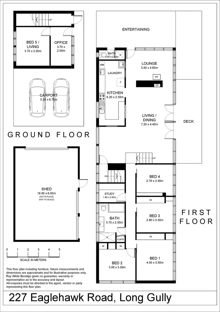 Floorplan of Homely house listing, 227 Eaglehawk Road, Long Gully VIC 3550