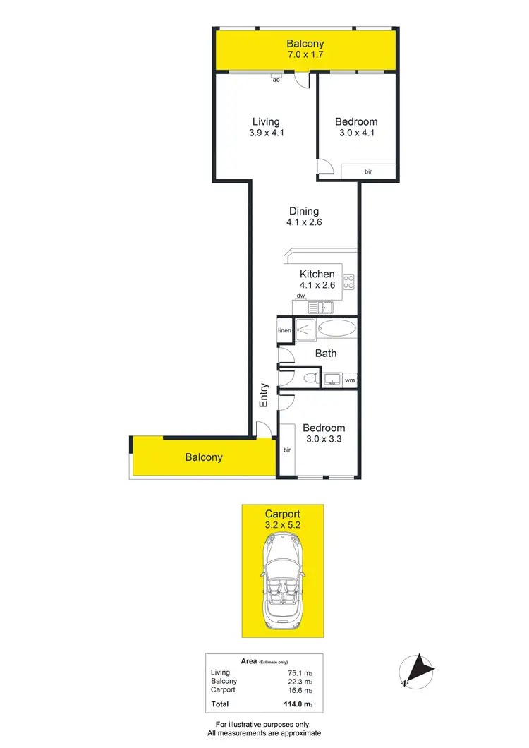 Floorplan of Homely apartment listing, 13/142 Carrington Street, Adelaide SA 5000
