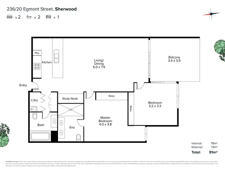 Floorplan of Homely apartment listing, 236/20 Egmont Street, Sherwood QLD 4075