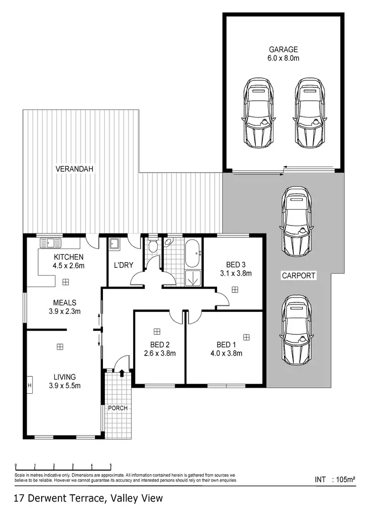 Floorplan of Homely house listing, 17 Derwent Terrace, Valley View SA 5093