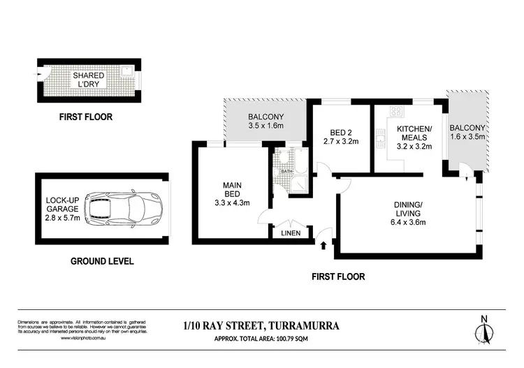 Floorplan of Homely apartment listing, 1/10 Ray Street, Turramurra NSW 2074