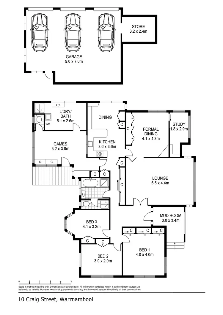 Floorplan of Homely house listing, 10 Craig Street, Warrnambool VIC 3280