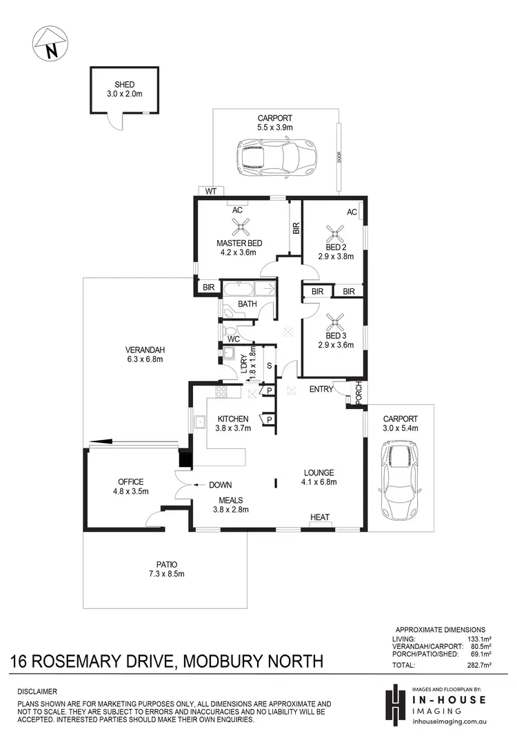 Floorplan of Homely house listing, 16 Rosemary Drive, Modbury North SA 5092