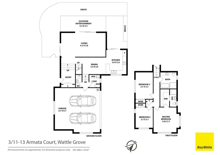Floorplan of Homely townhouse listing, 3/11-13 Amarta Court, Wattle Grove NSW 2173