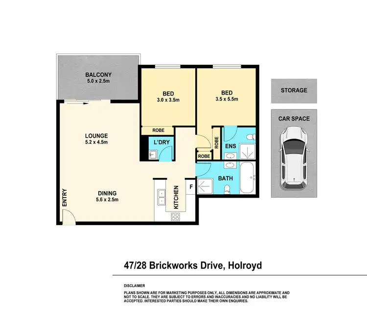 Floorplan of Homely unit listing, 47/28 brickworks Drive, Holroyd NSW 2142