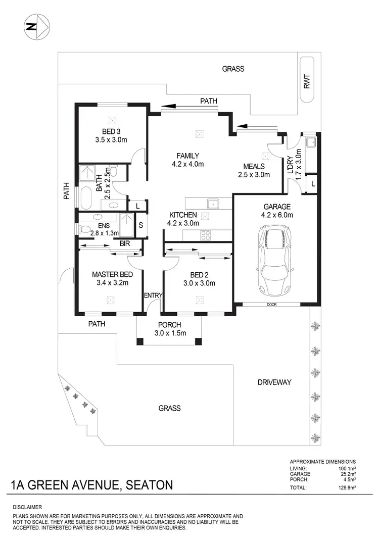 Floorplan of Homely house listing, 1A & 1B Green Avenue, Seaton SA 5023