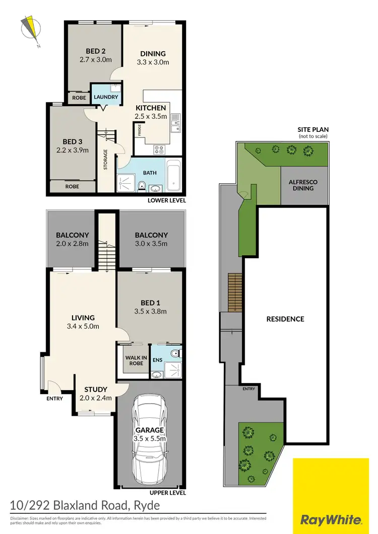 Floorplan of Homely townhouse listing, 10/292 Blaxland Road, Ryde NSW 2112