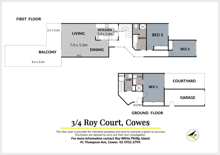 Floorplan of Homely unit listing, 3/4 Roy Court, Cowes VIC 3922