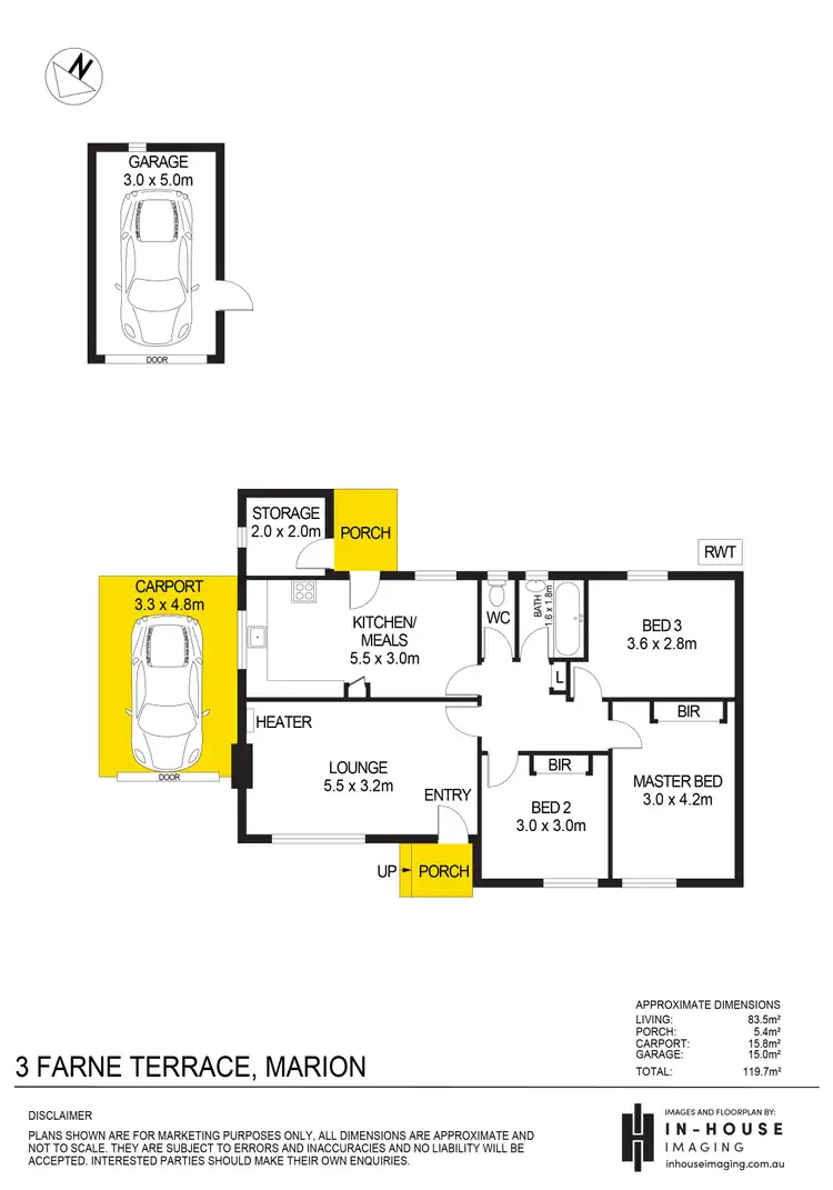 Floorplan of Homely house listing, 3 Farne Terrace, Marion SA 5043