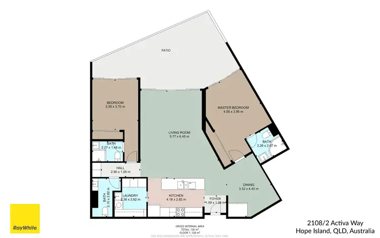 Floorplan of Homely apartment listing, 2108/2 Activa Way, Hope Island QLD 4212