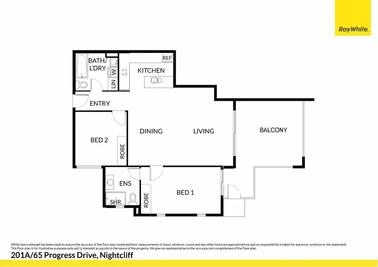 Floorplan of Homely apartment listing, 201A/65 Progress Drive, Nightcliff NT 810