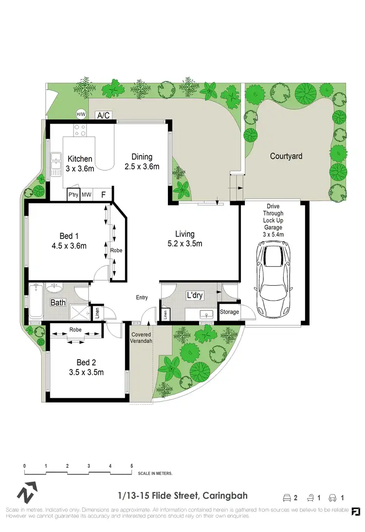 Floorplan of Homely villa listing, 1/13-15 Flide Street, Caringbah NSW 2229