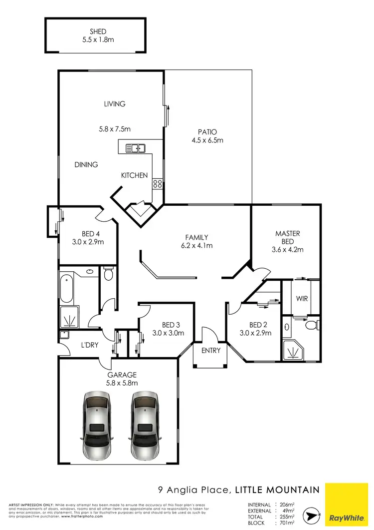 Floorplan of Homely house listing, 9 Anglia Place, Little Mountain QLD 4551
