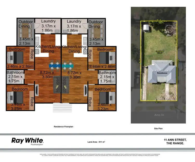 Floorplan of Homely semi-detached listing, 11 Ann Street, The Range QLD 4700
