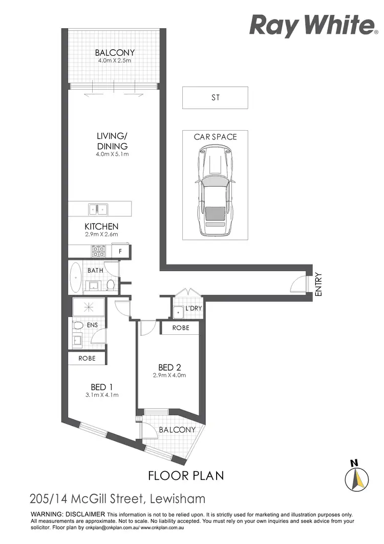 Floorplan of Homely apartment listing, 205/14 Mcgill Street, Lewisham NSW 2049