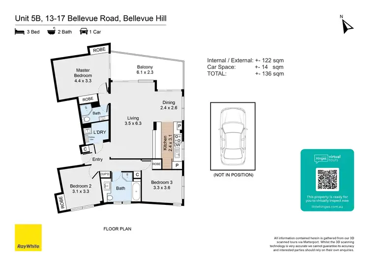 Floorplan of Homely apartment listing, 5B/13-17 Bellevue Road, Bellevue Hill NSW 2023