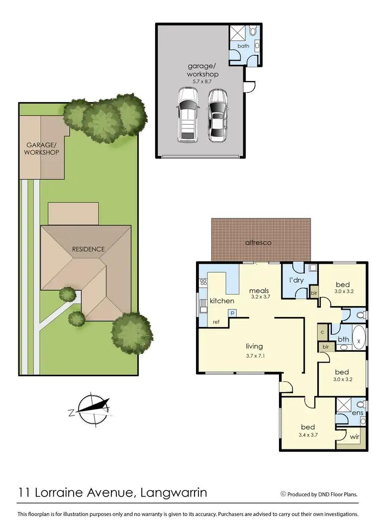 Floorplan of Homely house listing, 11 Lorraine Avenue, Langwarrin VIC 3910