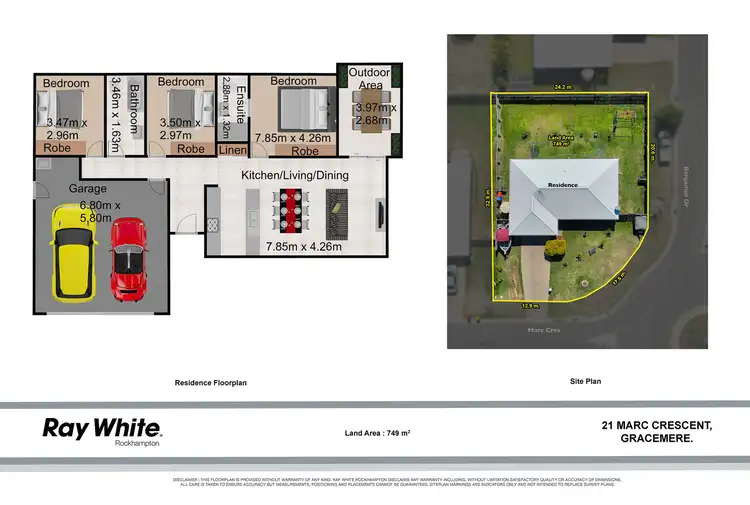 Floorplan of Homely house listing, 21 Marc Crescent, Gracemere QLD 4702