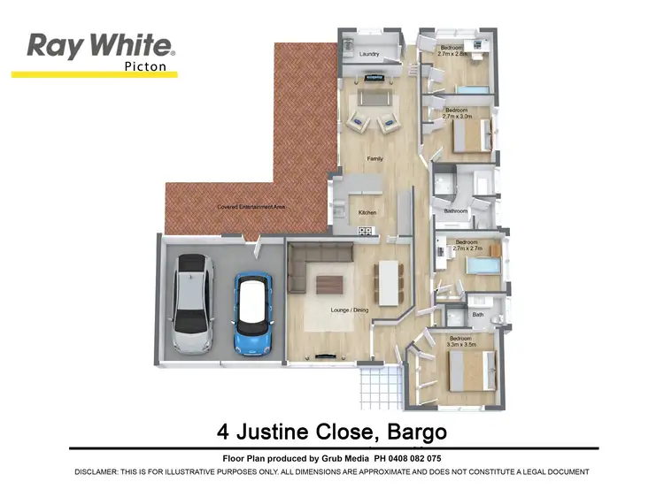 Floorplan of Homely house listing, 4 Justine Close, Bargo NSW 2574
