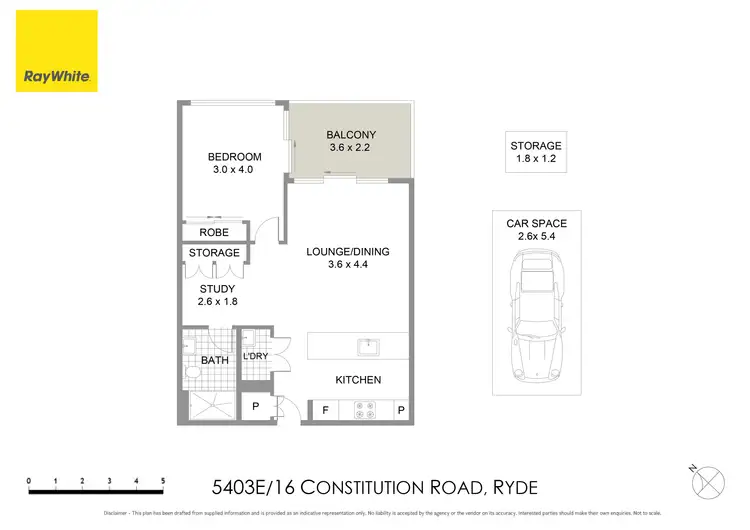 Floorplan of Homely apartment listing, 5403/16 Constitution Road, Ryde NSW 2112