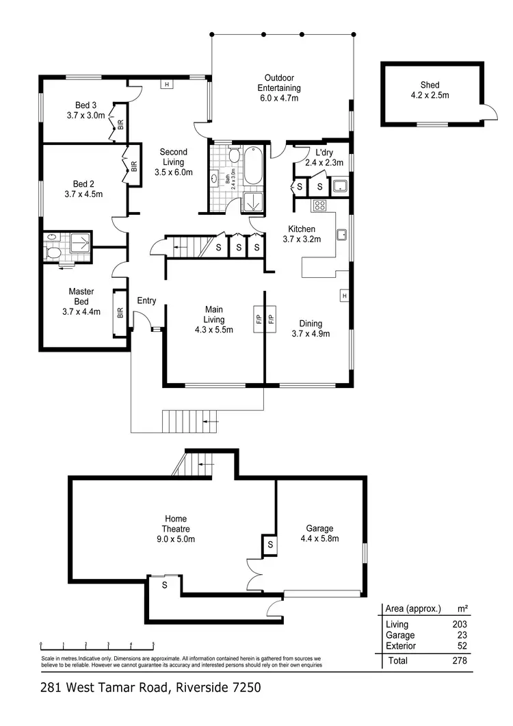 Floorplan of Homely house listing, 281 West Tamar Road, Riverside TAS 7250