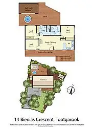 Floorplan of Homely house listing, 14 Bienias Crescent, Tootgarook VIC 3941