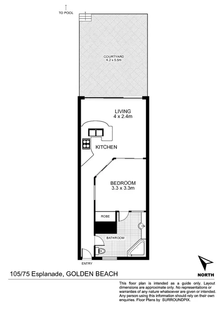 Floorplan of Homely unit listing, Unit 105/75 Esplanade, Golden Beach QLD 4551
