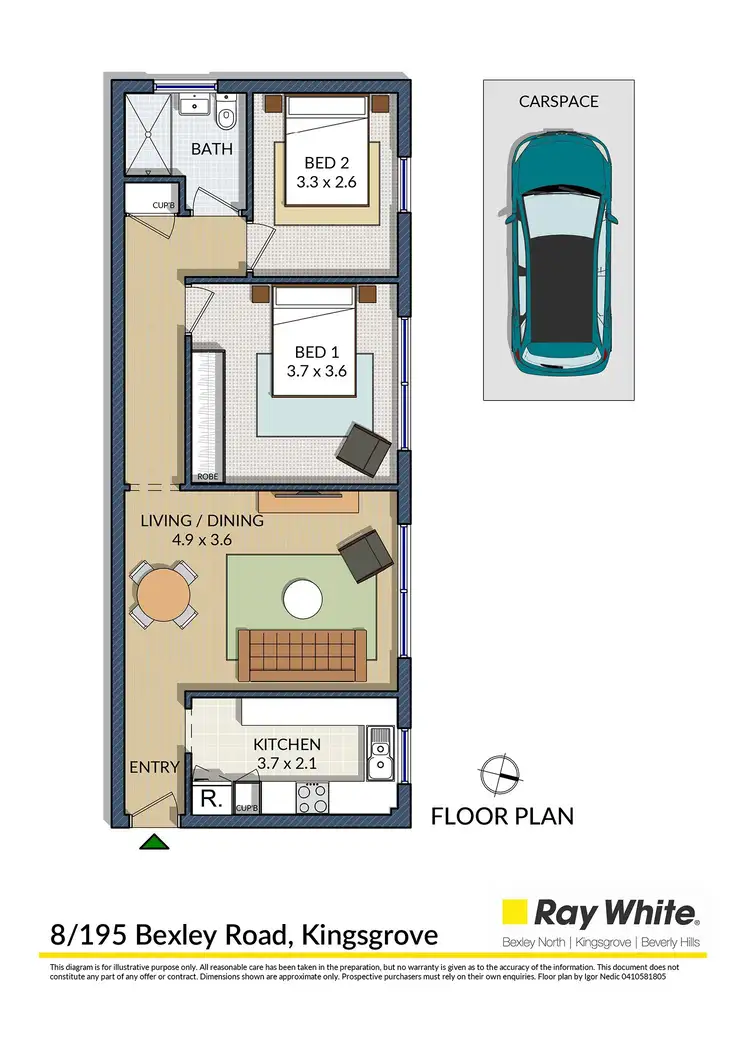 Floorplan of Homely unit listing, 8/195 Bexley Road, Kingsgrove NSW 2208