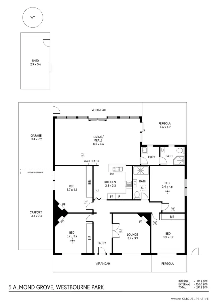 Floorplan of Homely house listing, 5 Almond Grove, Westbourne Park SA 5041