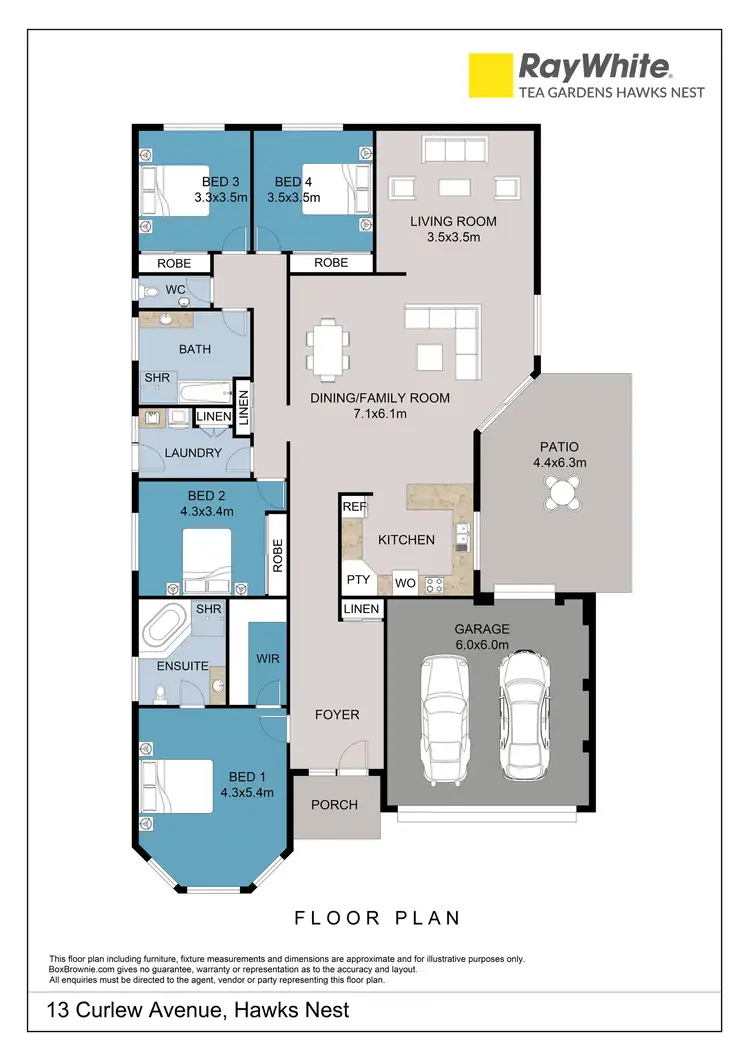 Floorplan of Homely house listing, 13 Curlew Avenue, Hawks Nest NSW 2324