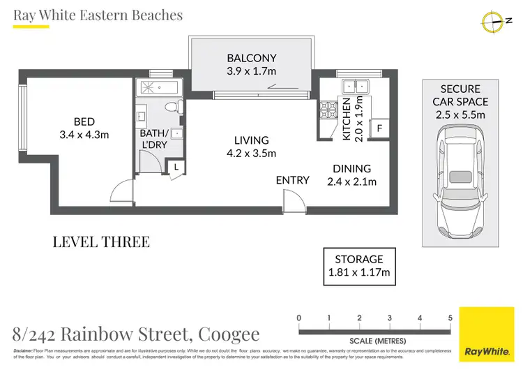 Floorplan of Homely apartment listing, 8/242 Rainbow Street, Coogee NSW 2034