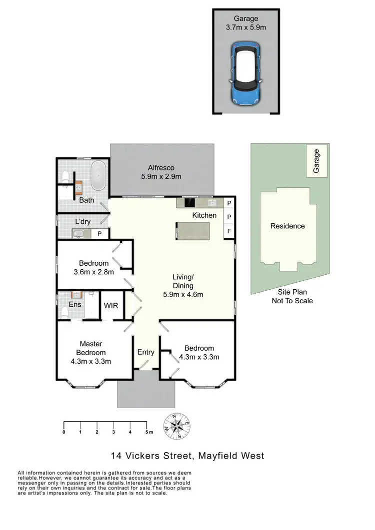 Floorplan of Homely house listing, 14 Vickers Street, Mayfield West NSW 2304