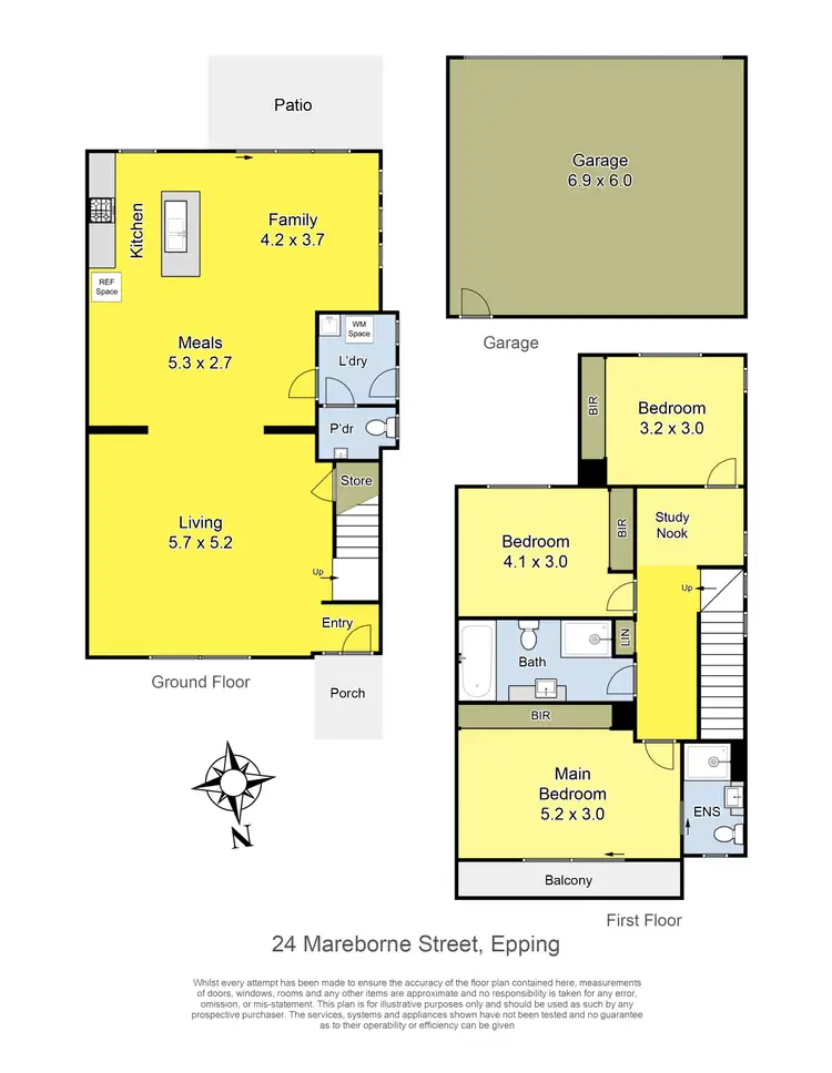 Floorplan of Homely house listing, 24 Mareborne Street, Epping VIC 3076
