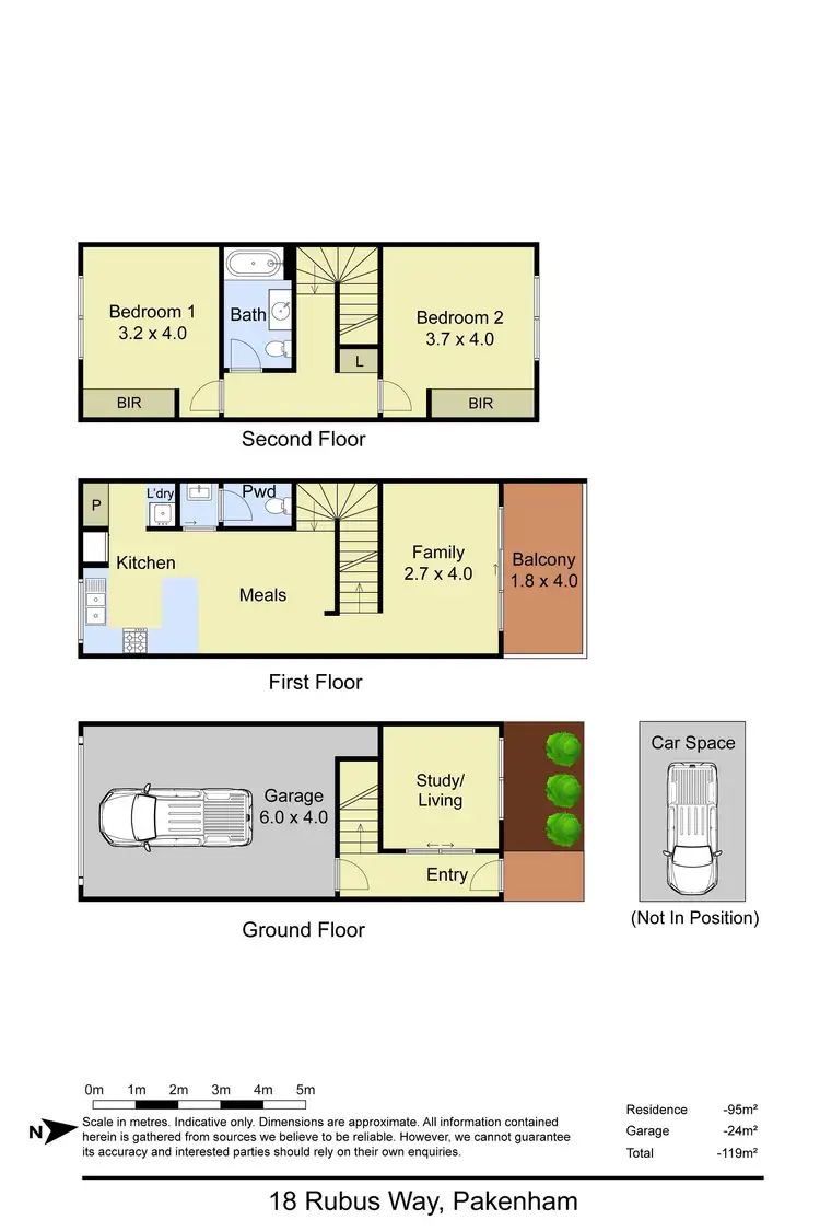Floorplan of Homely townhouse listing, 18 Rubus Way, Pakenham VIC 3810