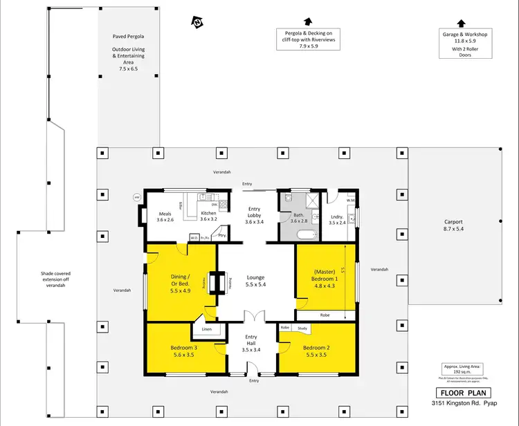 Floorplan of Homely house listing, 3151 Kingston Road, Pyap SA 5333