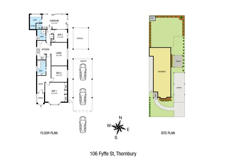 Floorplan of Homely house listing, 106 Fyffe Street, Thornbury VIC 3071