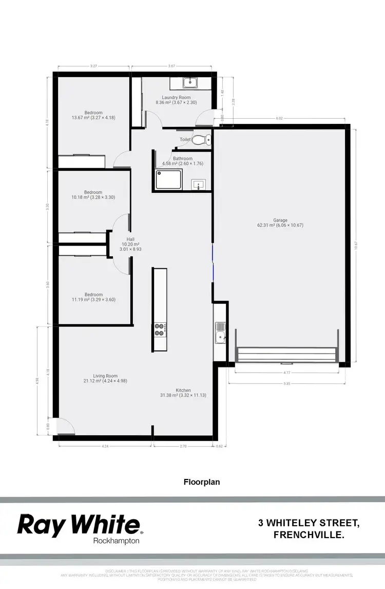 Floorplan of Homely house listing, 3 Whiteley Street, Frenchville QLD 4701