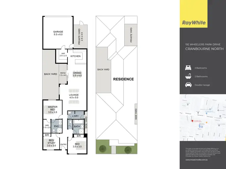Floorplan of Homely house listing, 192 Wheelers Park Drive, Cranbourne North VIC 3977