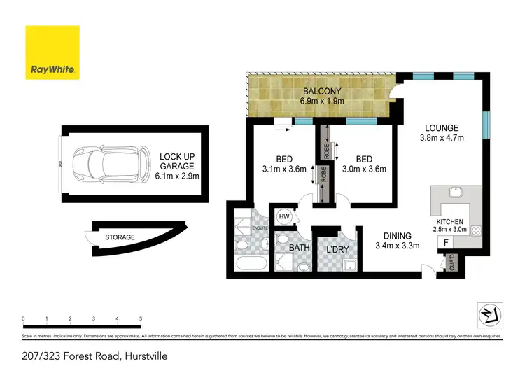 Floorplan of Homely apartment listing, 207/323 Forest Road (Enter via Bridge Street), Hurstville NSW 2220