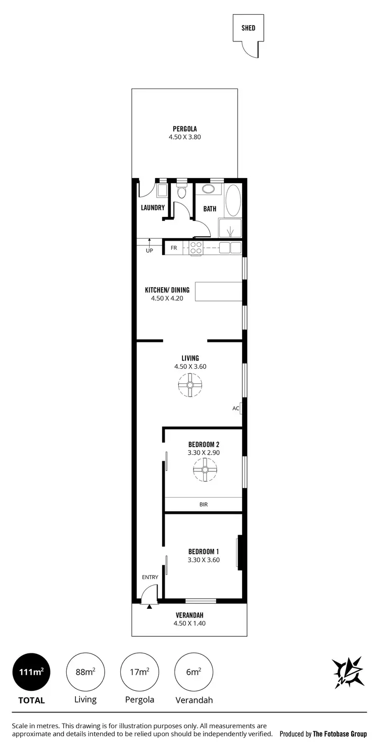 Floorplan of Homely house listing, 1/20A Tapp Street, Rosewater SA 5013